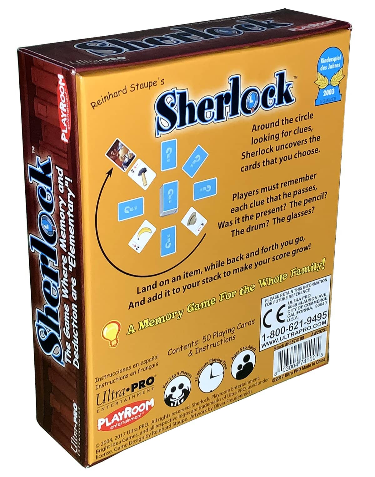 Sherlock | Kids Memory Game for Ages 5 and Up | Ultra PRO Entertainment